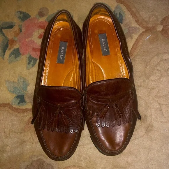 Bally | Shoes | Bally Brown Leather Tassel Loafers Slipon 